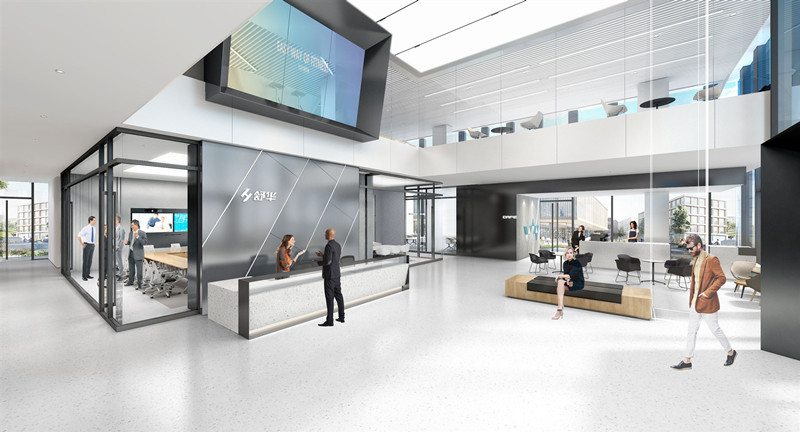 上海閔行大虹橋5100平米辦公樓裝修-第2張圖片-上海古都建筑設計集團 上海閔行大虹橋5100平米辦公樓裝修-第2張圖片-上海古都建筑設計集團