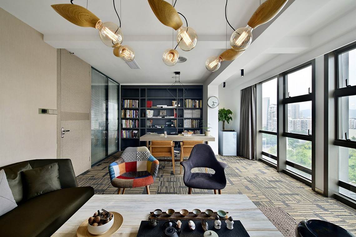 新中式風格總經理辦公室設計裝修圖-第4張圖片-上海古都建筑設計集團 新中式風格總經理辦公室設計裝修圖-第4張圖片-上海古都建筑設計集團