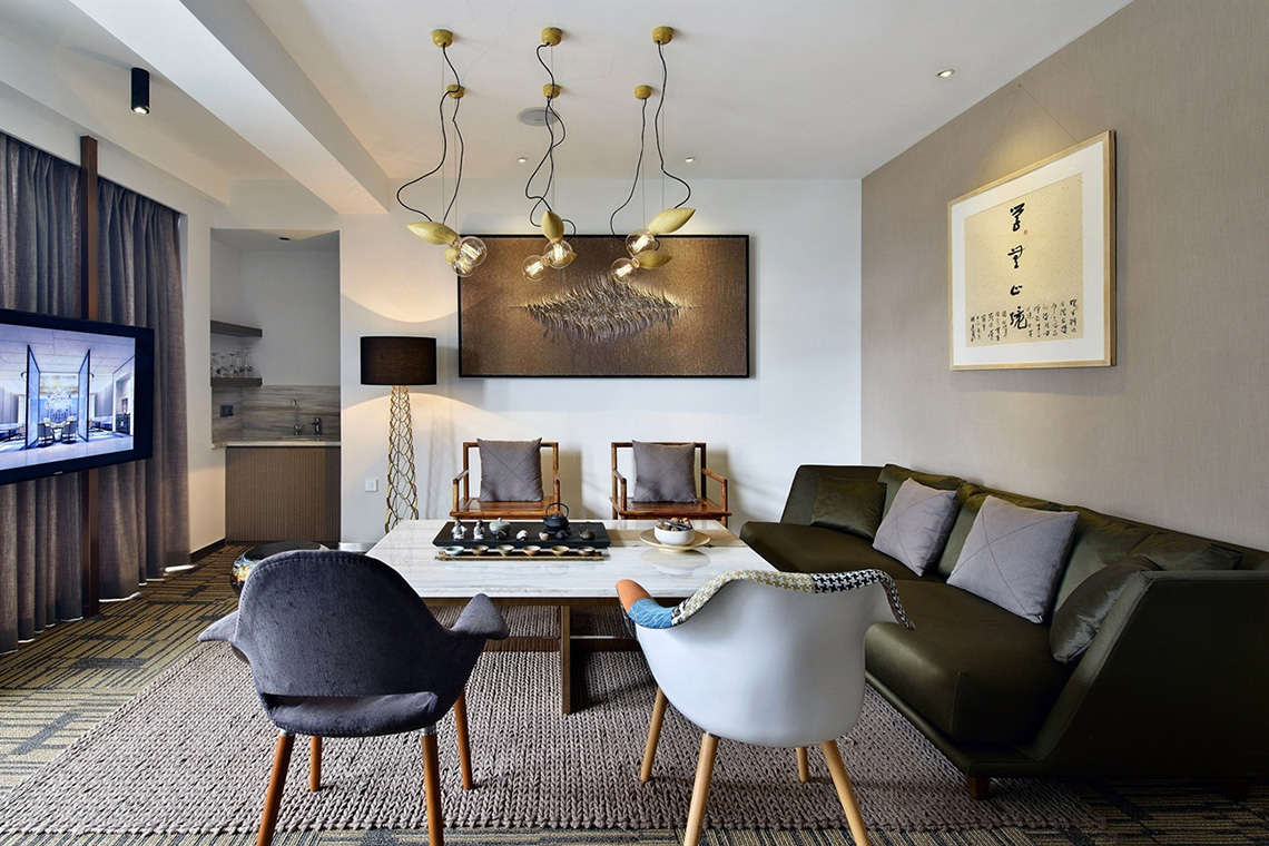 新中式風格總經理辦公室設計裝修圖-第2張圖片-上海古都建筑設計集團 新中式風格總經理辦公室設計裝修圖-第2張圖片-上海古都建筑設計集團