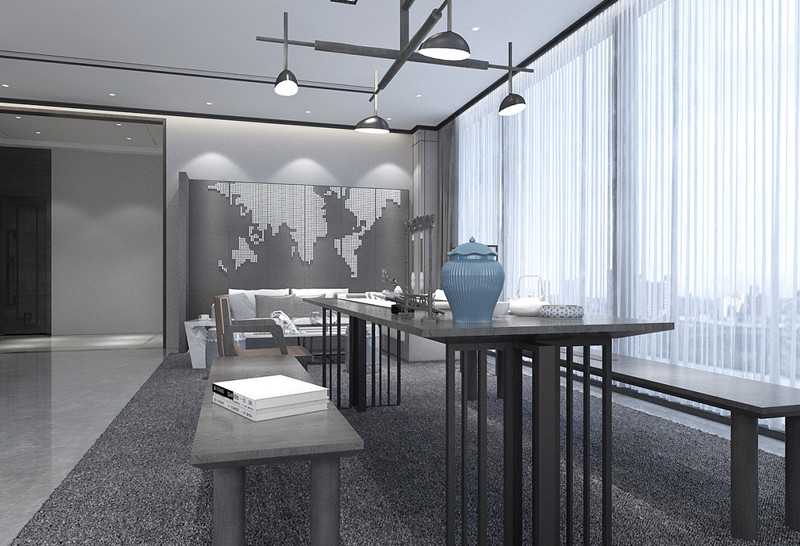 極簡禪意總經理辦公室設計效果-第3張圖片-上海古都建筑設計集團