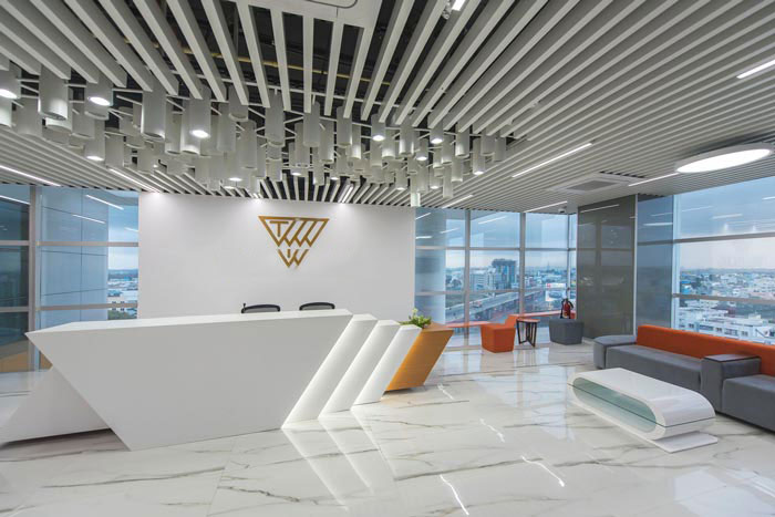 徐匯區160平服裝貿易辦公室裝修設計-第1張圖片-上海古都建筑設計集團 徐匯區160平服裝貿易辦公室裝修設計-第1張圖片-上海古都建筑設計集團