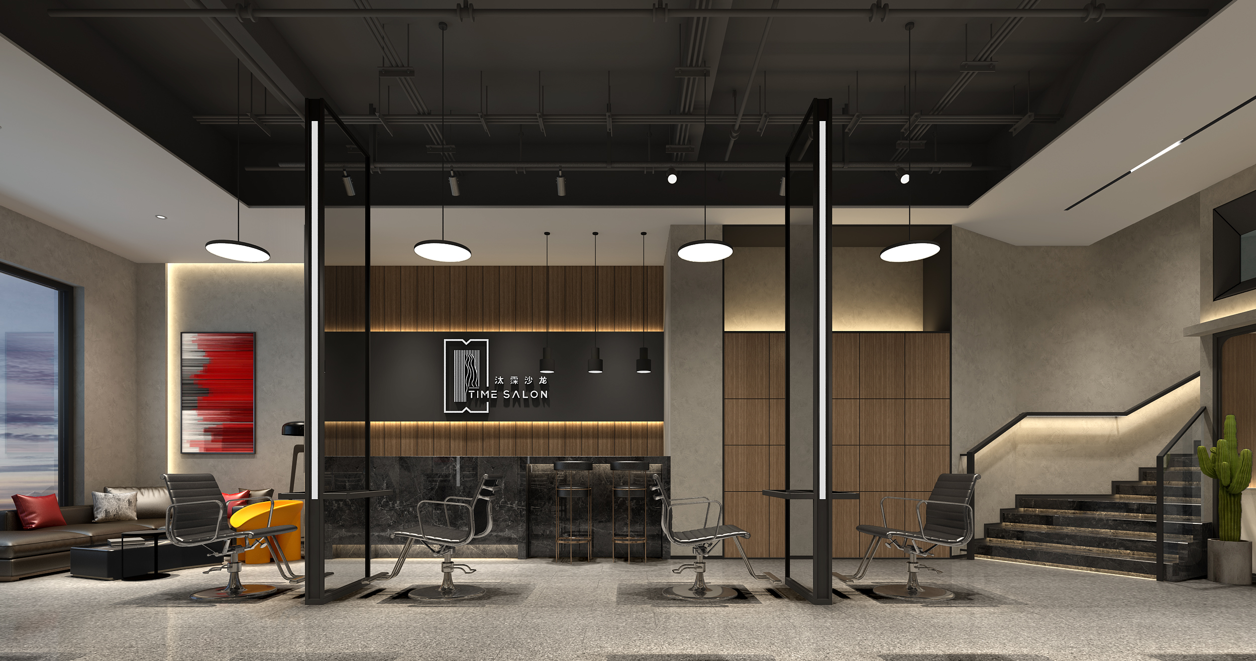 金山區辦公室裝修理發店裝修設計-第2張圖片-上海古都建筑設計集團 金山區辦公室裝修理發店裝修設計-第2張圖片-上海古都建筑設計集團