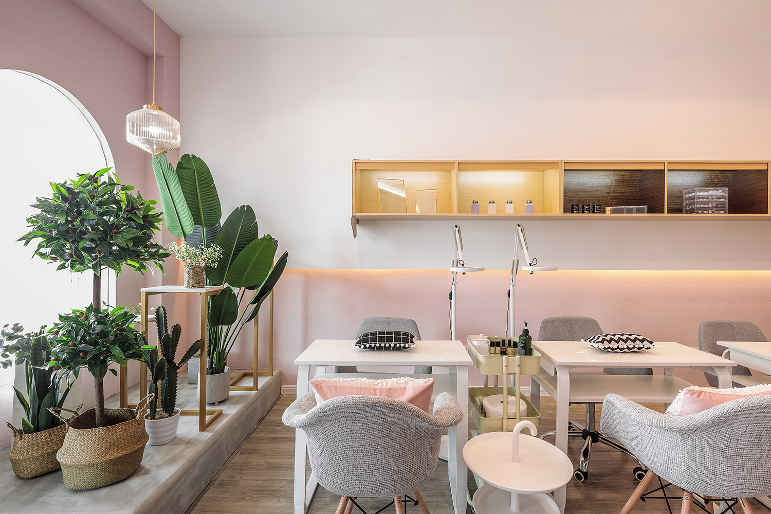 普陀區90平美甲店辦公室裝修設計-第4張圖片-上海古都建筑設計集團 普陀區90平美甲店辦公室裝修設計-第4張圖片-上海古都建筑設計集團