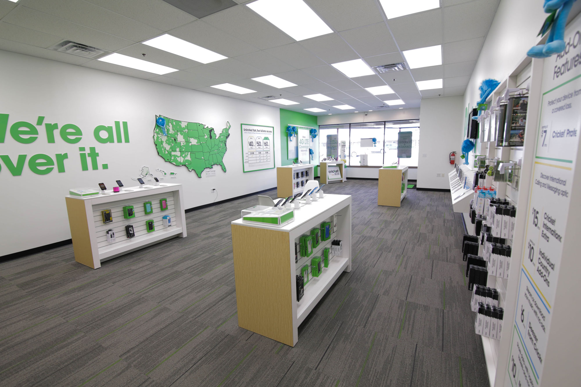 上海辦公室裝修綠色調營業廳裝修設計-第4張圖片-上海古都建筑設計集團