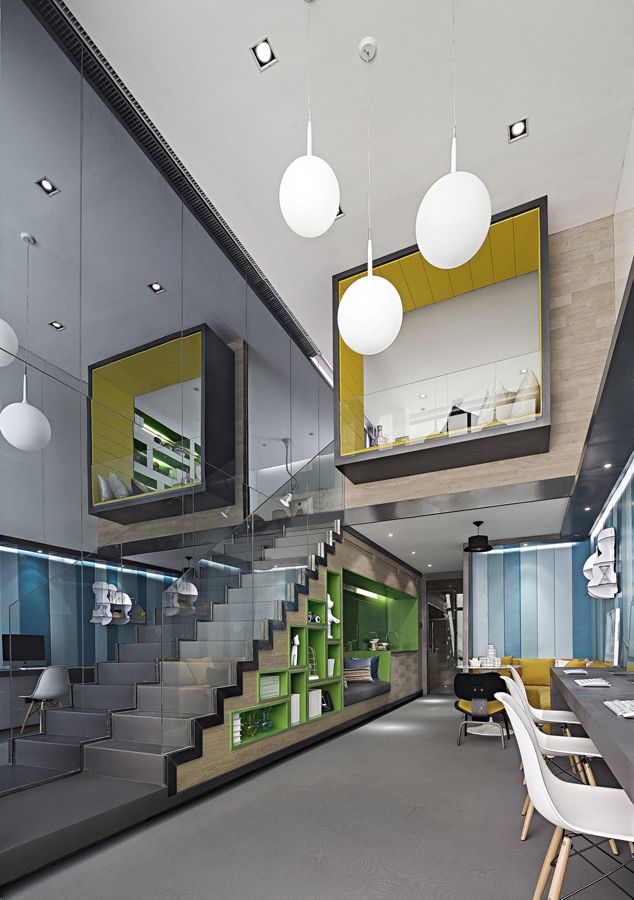 閔行區(qū)50平復(fù)式loft風格辦公室裝修設(shè)計-第8張圖片-上海古都建筑設(shè)計集團