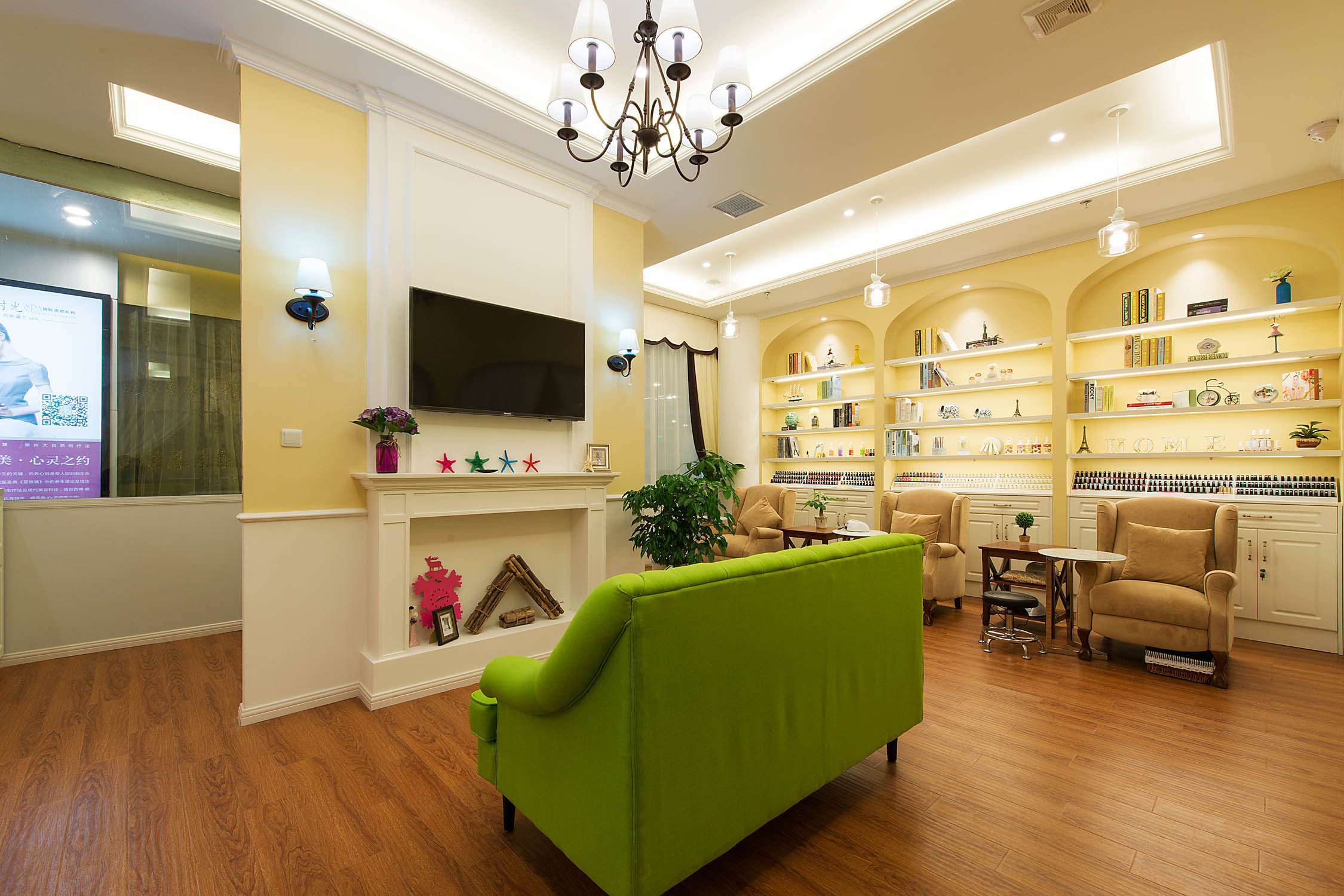 時尚清新美甲店裝修設計-第1張圖片-上海古都建筑設計集團 時尚清新美甲店裝修設計-第1張圖片-上海古都建筑設計集團