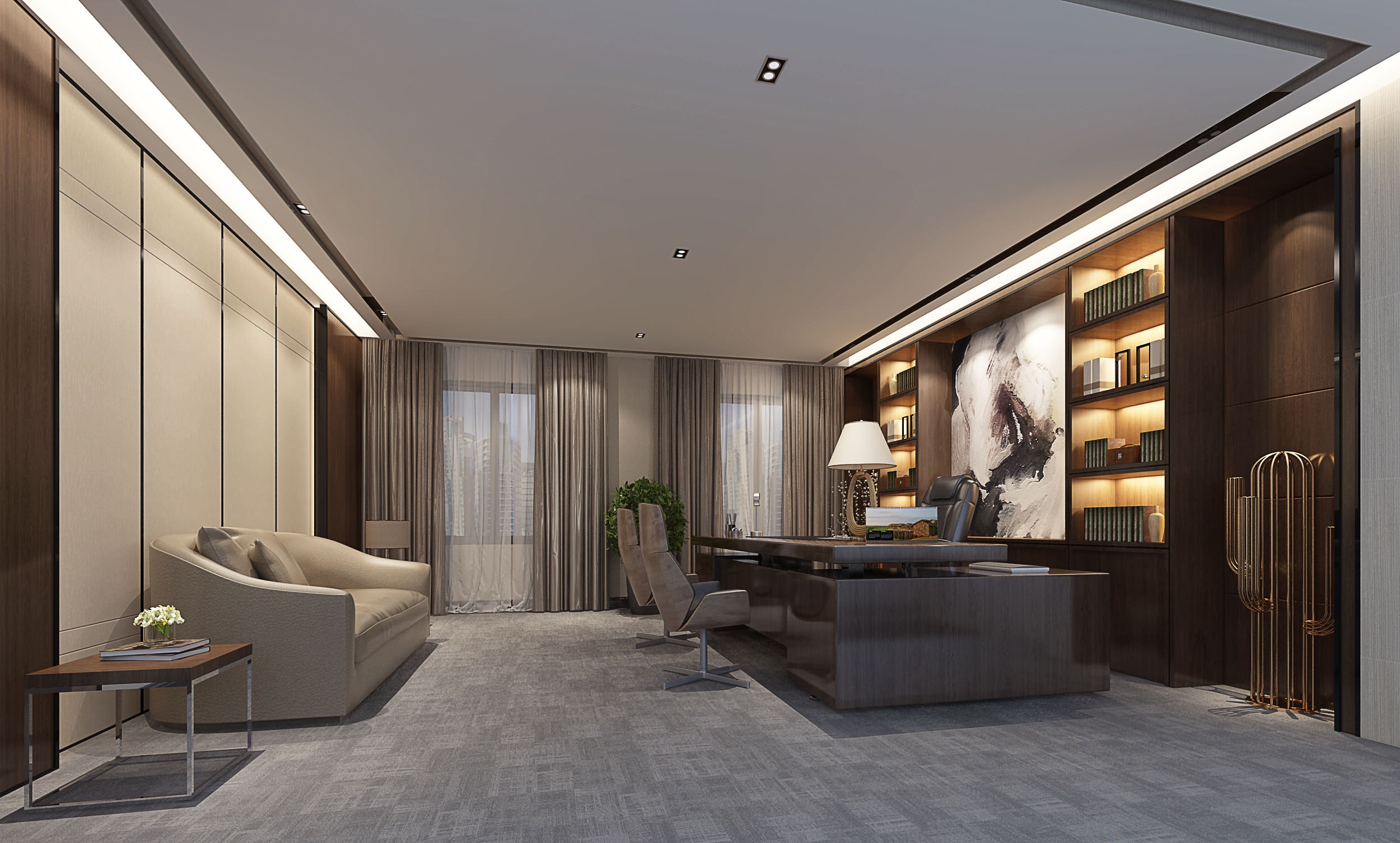 虹口區復式奢華辦公室裝修設計-第5張圖片-上海古都建筑設計集團 虹口區復式奢華辦公室裝修設計-第5張圖片-上海古都建筑設計集團