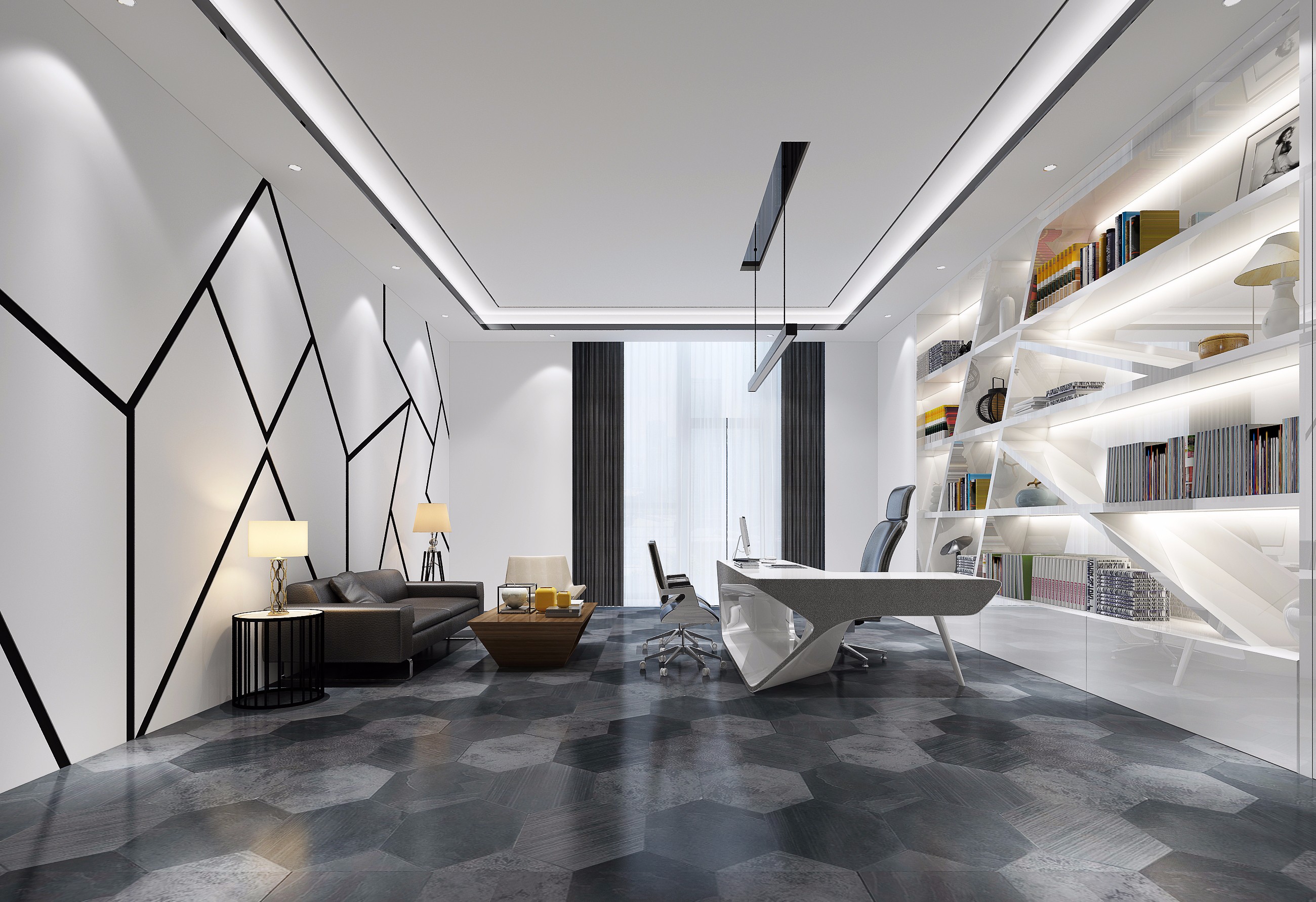 簡潔高檔辦公室裝修設計-第1張圖片-上海古都建筑設計集團 簡潔高檔辦公室裝修設計-第1張圖片-上海古都建筑設計集團