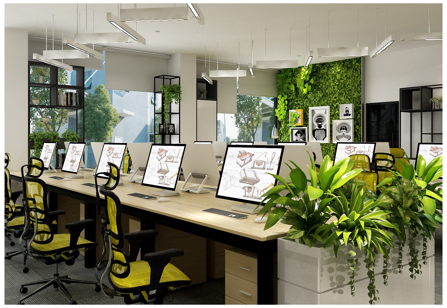 清新綠植辦公室裝修設計-第3張圖片-上海古都建筑設計集團 清新綠植辦公室裝修設計-第3張圖片-上海古都建筑設計集團