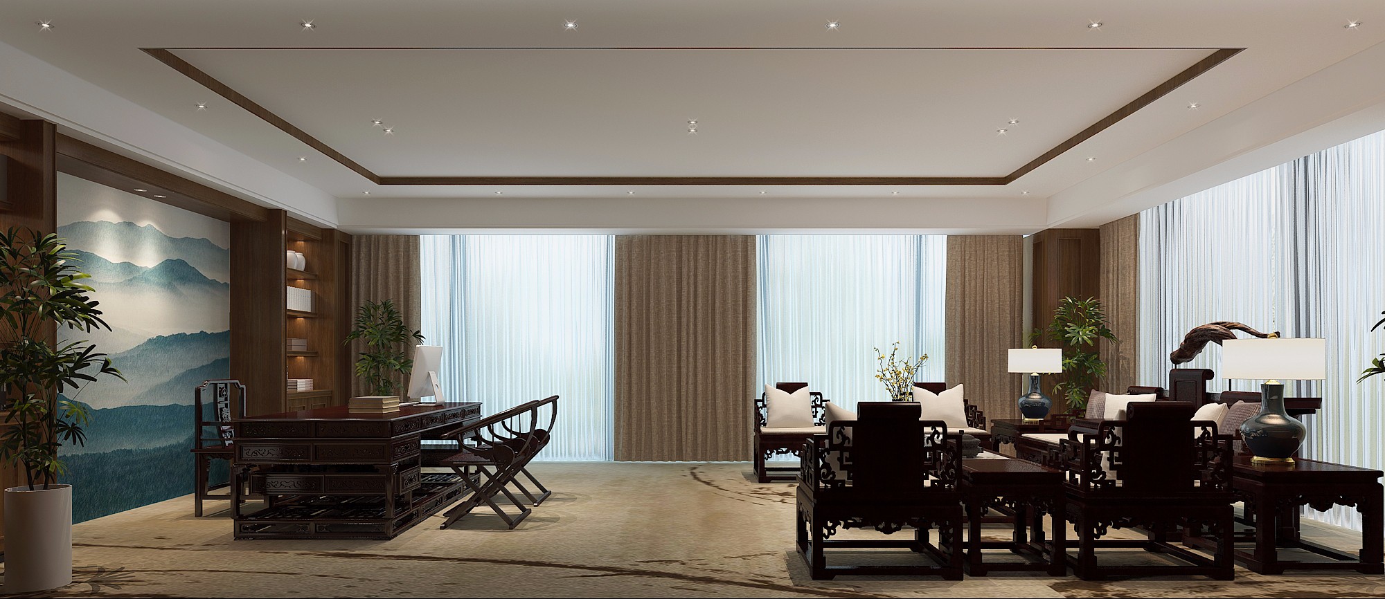 古典大氣老板辦公室裝修設(shè)計-第7張圖片-上海古都建筑設(shè)計集團 古典大氣老板辦公室裝修設(shè)計-第7張圖片-上海古都建筑設(shè)計集團