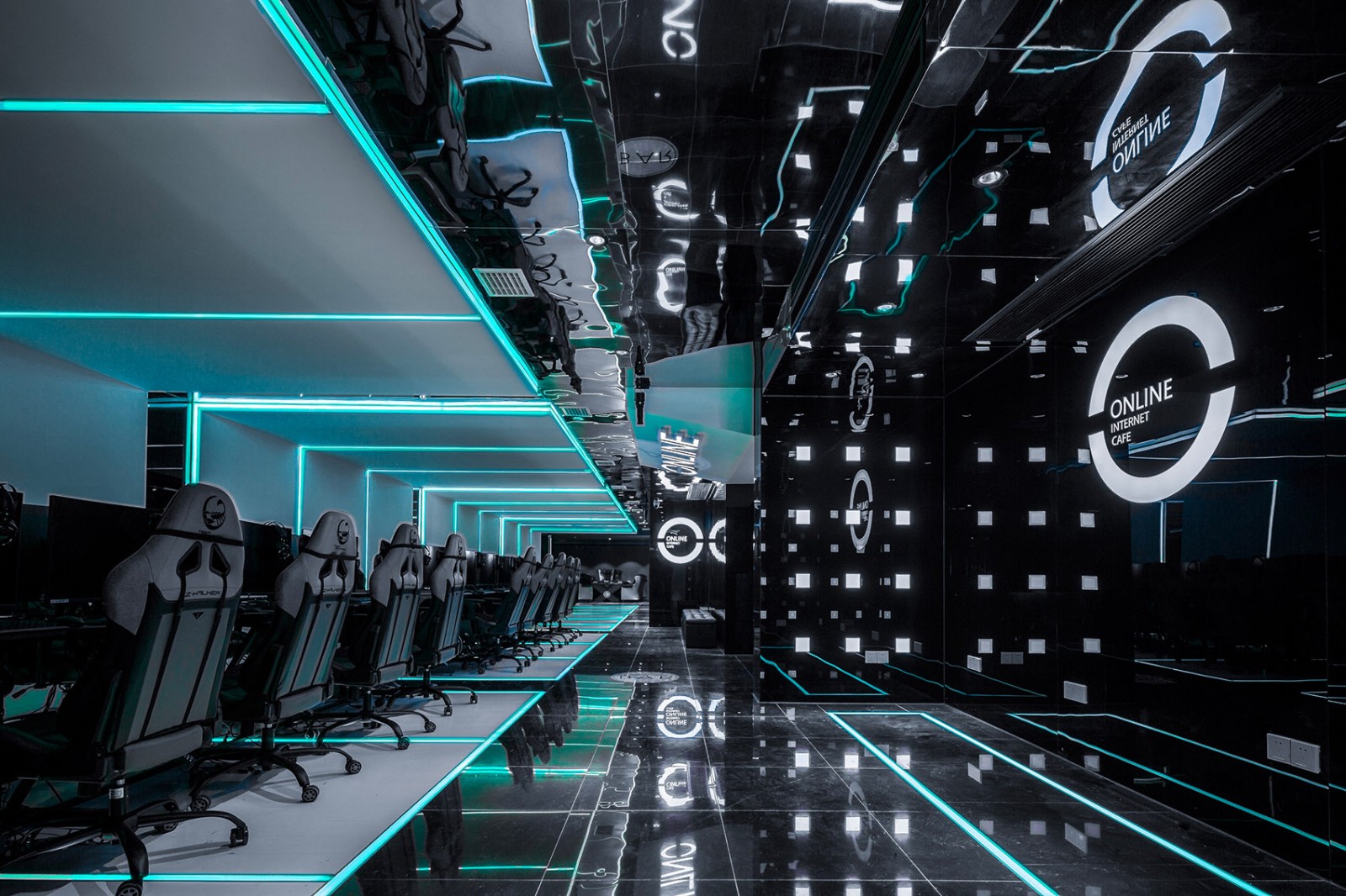 科技電競風格網吧裝修設計-第3張圖片-上海古都建筑設計集團 科技電競風格網吧裝修設計-第3張圖片-上海古都建筑設計集團