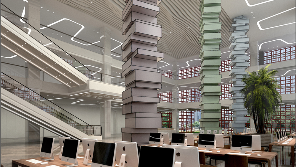 現(xiàn)代科技圖書(shū)館裝修設(shè)計(jì)-第5張圖片-上海古都建筑設(shè)計(jì)集團(tuán)