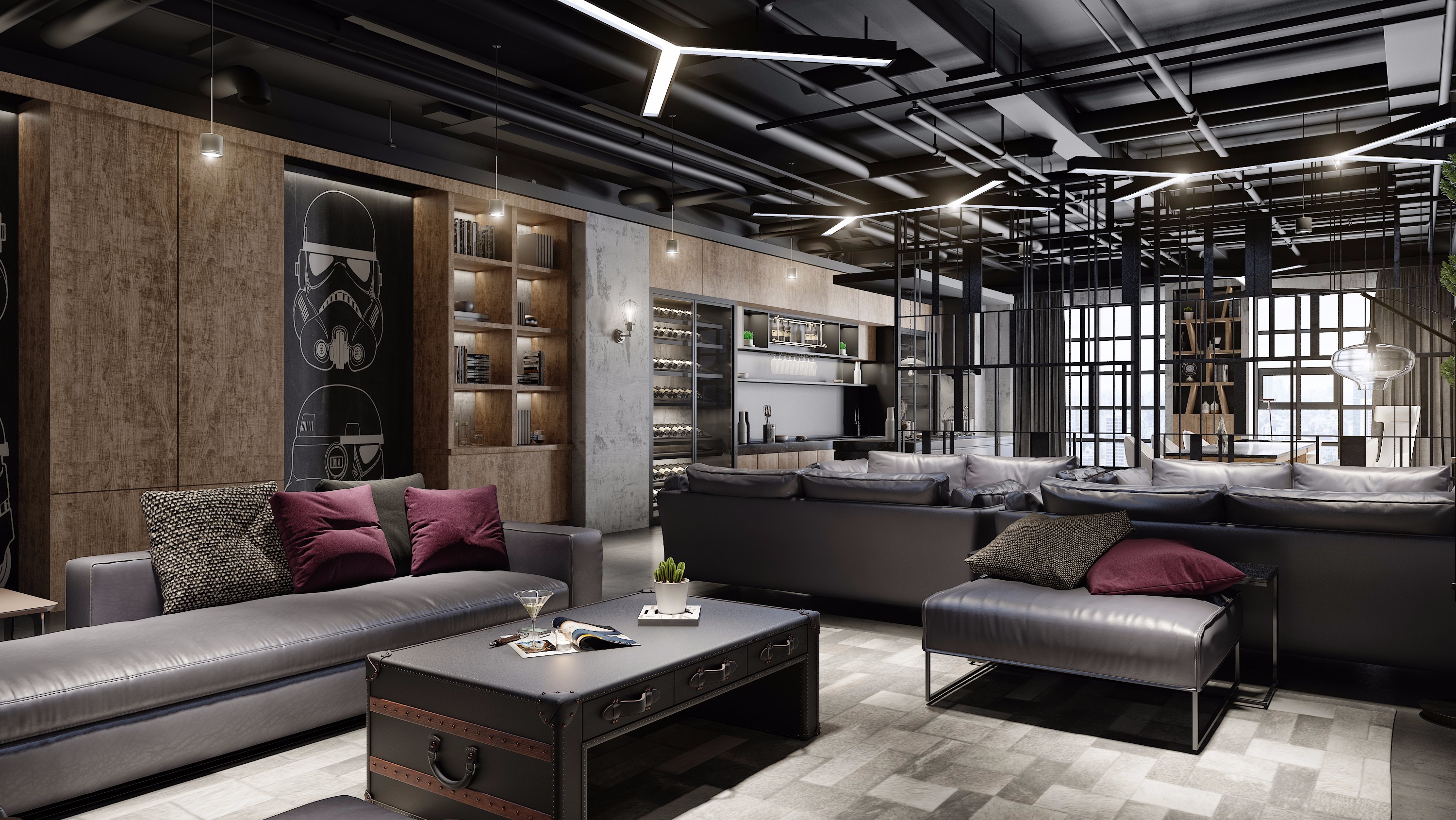 工業風辦公室休閑區裝修設計-第3張圖片-上海古都建筑設計集團 工業風辦公室休閑區裝修設計-第3張圖片-上海古都建筑設計集團