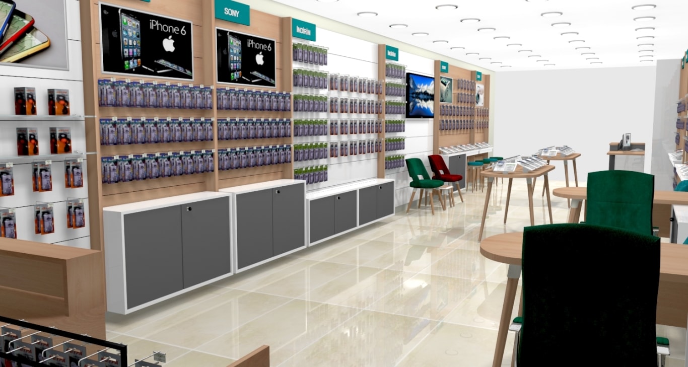 小型簡約手機店裝修設計-第6張圖片-上海古都建筑設計集團 小型簡約手機店裝修設計-第6張圖片-上海古都建筑設計集團