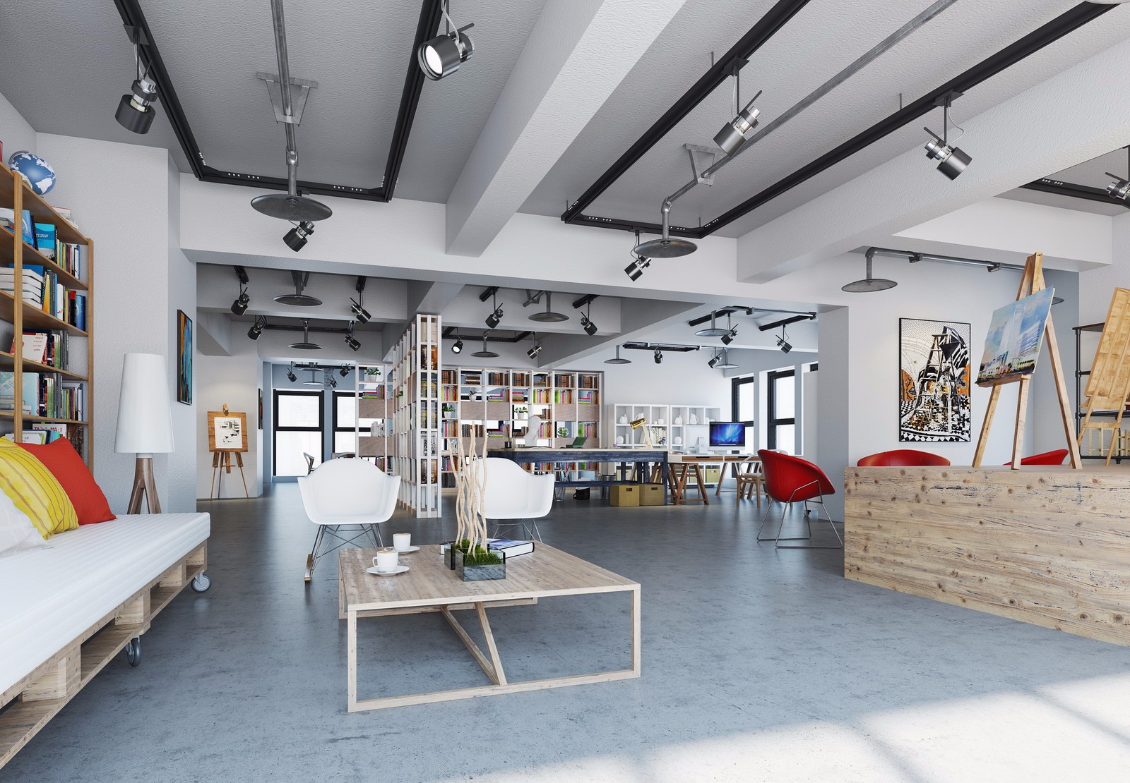 簡約開朗木質(zhì)辦公室裝修-第3張圖片-上海古都建筑設計集團