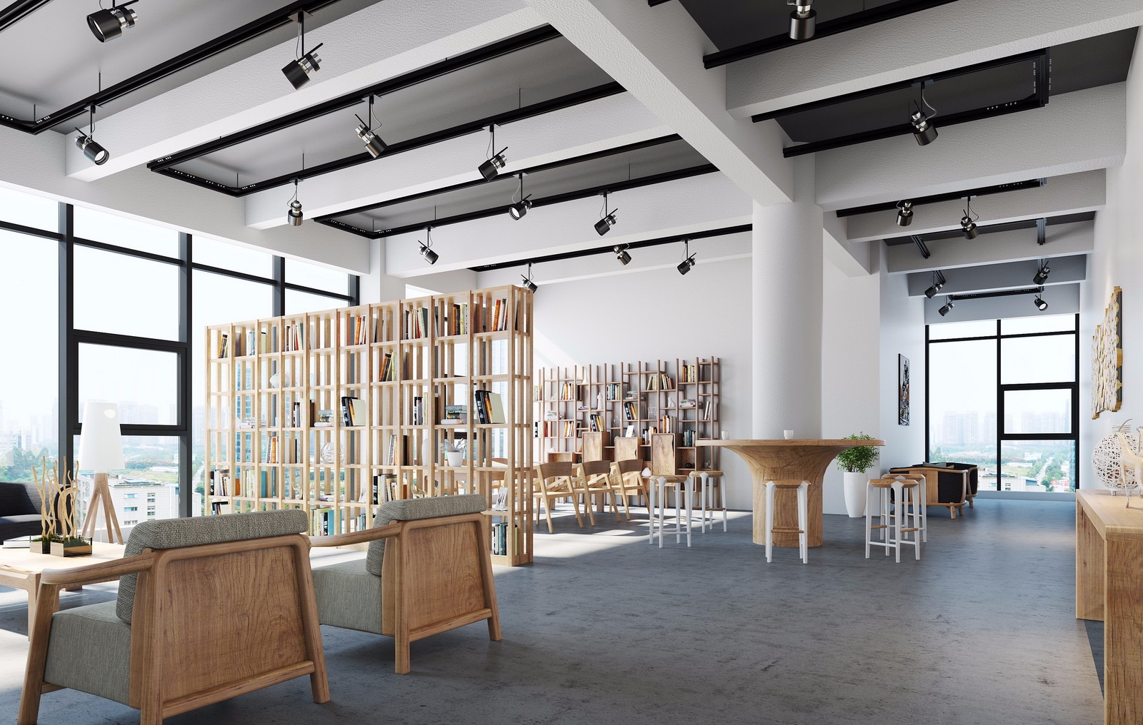 簡約開朗木質(zhì)辦公室裝修-第1張圖片-上海古都建筑設計集團