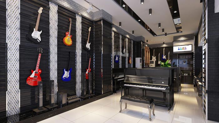 現代時尚琴行辦公室裝修設計-第2張圖片-上海古都建筑設計集團 現代時尚琴行辦公室裝修設計-第2張圖片-上海古都建筑設計集團