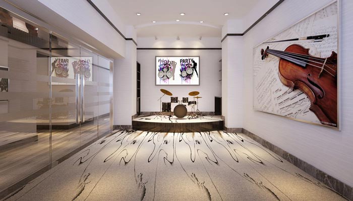 現代時尚琴行辦公室裝修設計-第3張圖片-上海古都建筑設計集團 現代時尚琴行辦公室裝修設計-第3張圖片-上海古都建筑設計集團