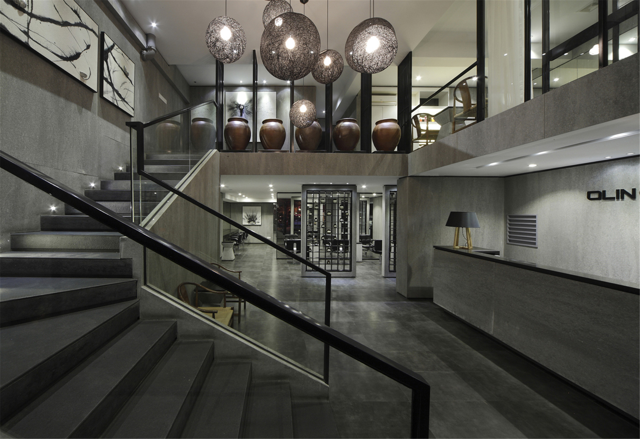 復式風格理發店裝修設計-第4張圖片-上海古都建筑設計集團 復式風格理發店裝修設計-第4張圖片-上海古都建筑設計集團