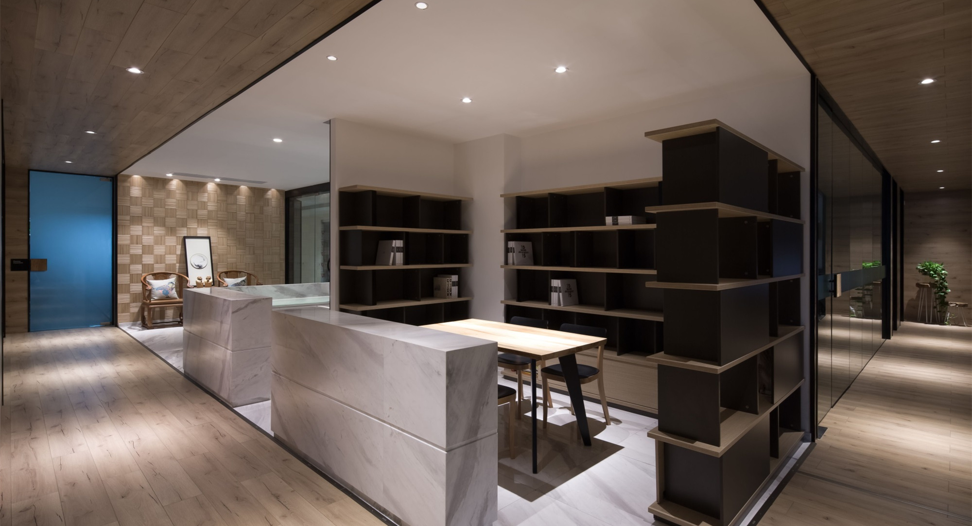 商務穩(wěn)重風格辦公室裝修設計-第2張圖片-上海古都建筑設計集團 商務穩(wěn)重風格辦公室裝修設計-第2張圖片-上海古都建筑設計集團